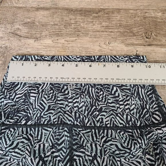 Lululemon Wunder Under Pant Hi-Rise Dazzle Nulux 50g Alpine White Black Size 4 - Picture 8 of 9
